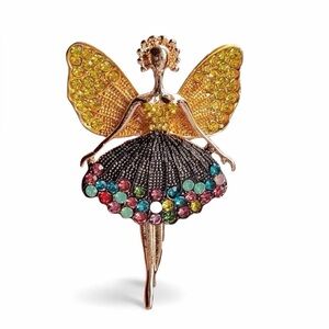 Fairy Ballerina Brooch with Dangling Legs